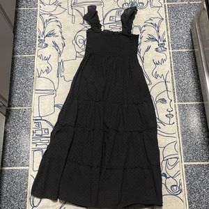 EUC Hill House Home “Ellie” nap dress in sheer black Swiss dot (size XS)